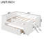 Lit plateforme en bois avec garde-corps et tiroir, blanc-583206111-583206097