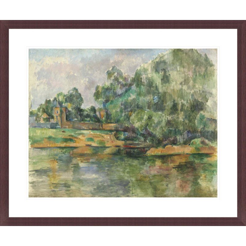Riverbank by Paul Cézanne -Framed Giclee Print, 23.25" H x 29.5" W