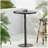 Outdoor 26" Round PE Rattan Bar Table, Multibrown