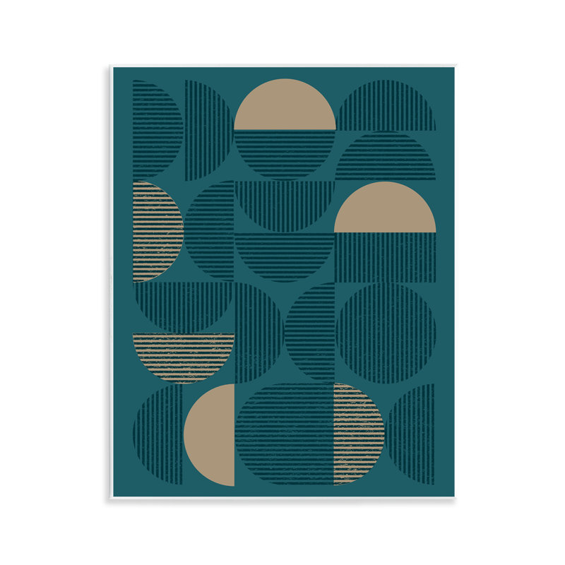 Art mural bleu et beige Deco Arches par Vision Studio