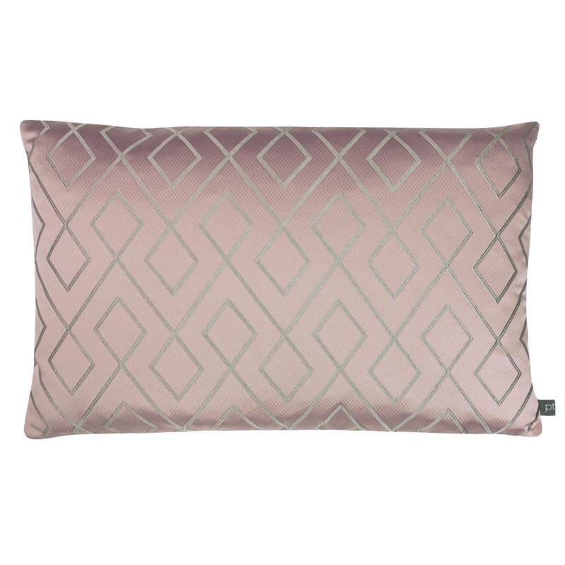Geometric Rectangular Cushion, Rose