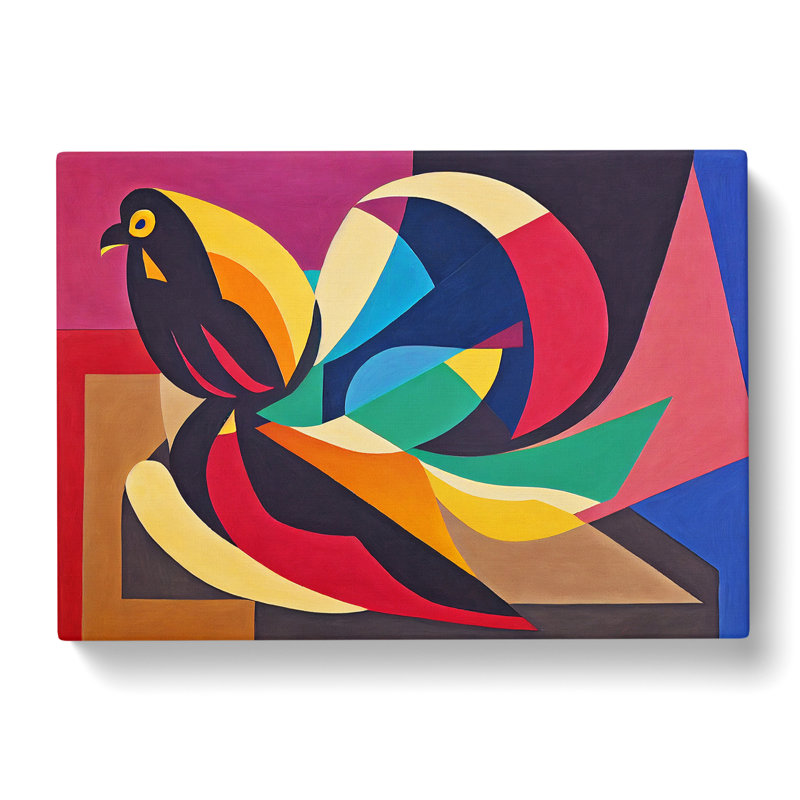 Phoenix Bird In Abstract - Wrapped Canvas, 35cm H x 50cm W x 3cm D