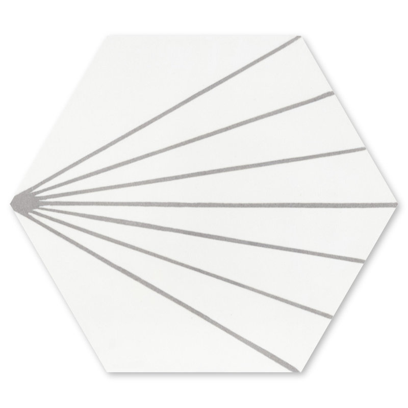 Spark 7.87 in. x 9.09 in. Matte Tile, Grigio