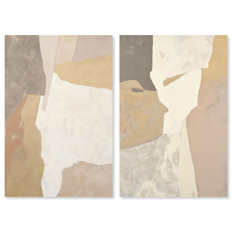 Ensemble de décorations murales bohème Sunwashed Clay par Art Remedy, galerie tendue, 36 x 54, H 54 po x l 36 po