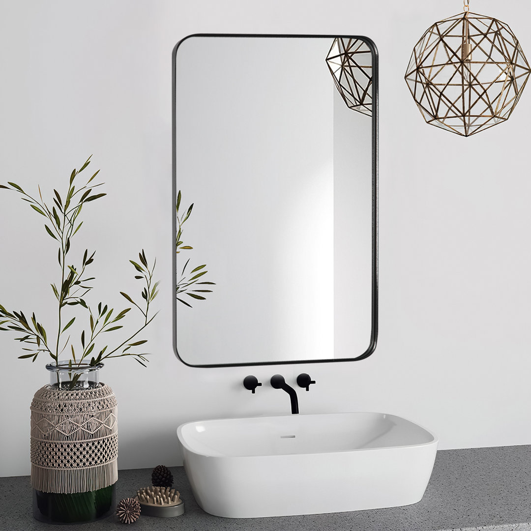 Eitzen Rectangle Wall Mirror High-Strength Tempered Glass and  Stainless Steels Framed Wall Mirror Accent Mirror 17 Stories 