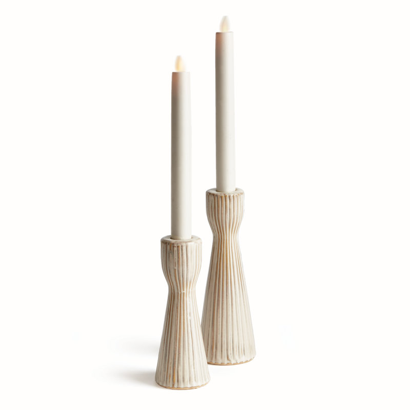 LESLEY TAPER HOLDERS, Crème, crème