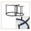 Ensemble de 2 tables basses rondes de style moderne avec base en métal convenant à un salon de chambre à coucher-675641909-675641910