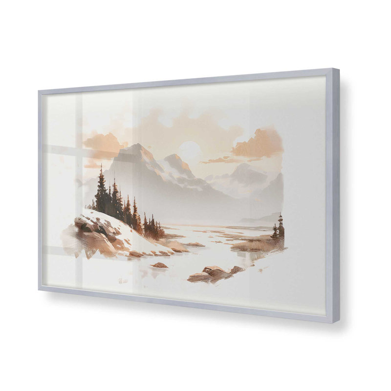 Imprimé Winter's Quiet Refuge II, Cadre photo argenté, H 17,25 po x l 21,25 po