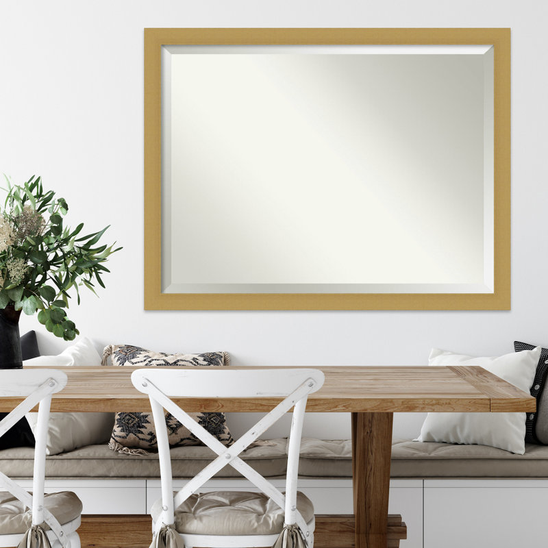 Arturas Flat Wall Mirror, 33.5" x 43.5", Gold