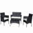 4 PC Rattan Patio Furniture Set Outdoor Patio Cushioned Seat Wicker Sofa