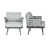 Coussin gris clair / structure grise