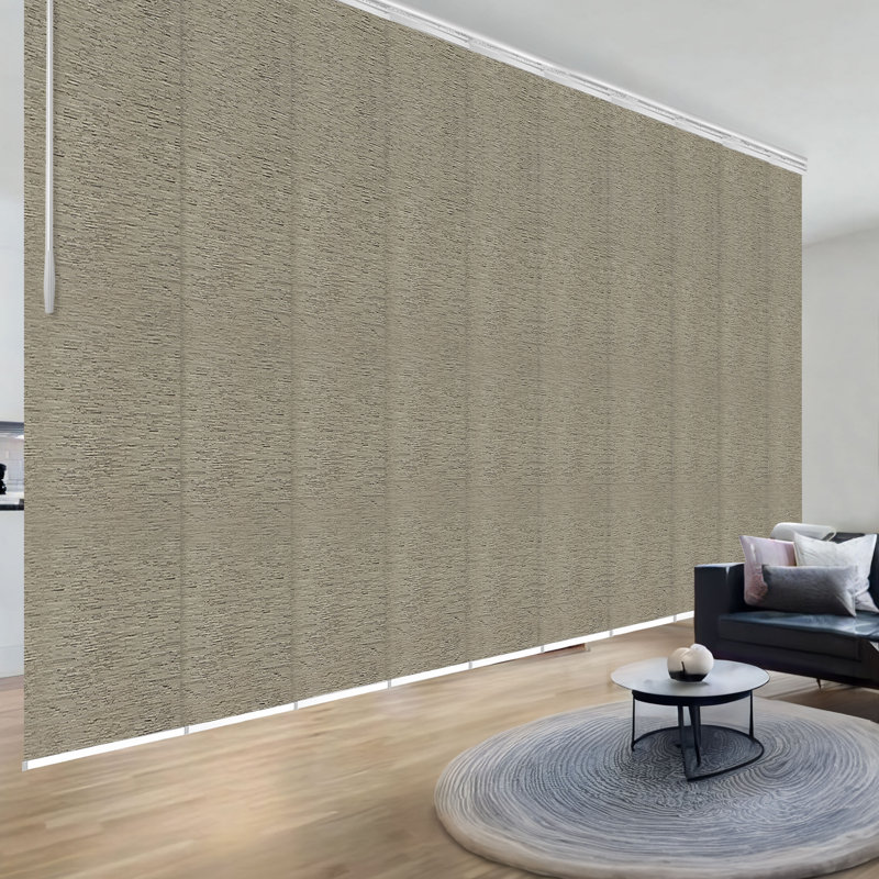 Rail extensible à double rail blanc 10 panneaux 120 x 220 po x H 94 po Virgil, largeur de panneau 23,5 po