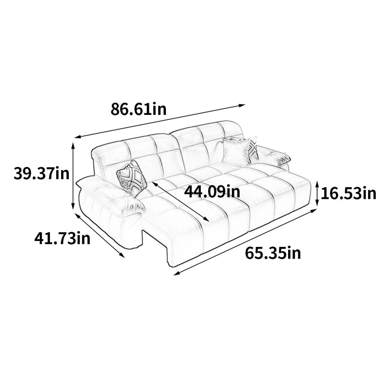 Langner, 2, H 39,37 po x l 86,61 po x P 41,73 po