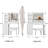 41" Large Size Left Bedside Cabinet Vanity Table+Cushioned Stool, Extra Large Touch Control LED Mirror, 3-Color Switch, Multi Layer High Capacity Storage Fashionable Dresser, Suitable For Large Space-2131029377