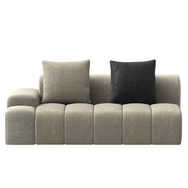 Causeuse modulaire Boneless, Ivory White