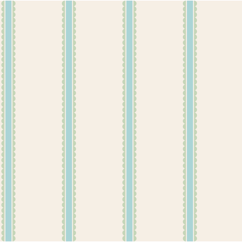 Papier peint à rayures Bobbin, Blue