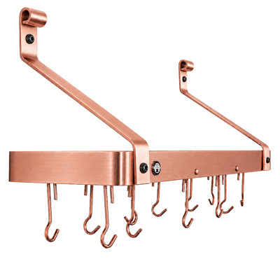 Handcrafted Gourmet Deep Wall Mounted Pot Rack