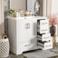 Meuble-lavabo traditionnel 36 po avec lavabo en céramique, armoire de salle de bain avec deux portes à fermeture douce et quatre tiroirs-1055632055