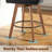 Set of 4 Swivel Upholstered 25'' Counter Stool with Solid Wood Frame & Full Back Arms-1011437148