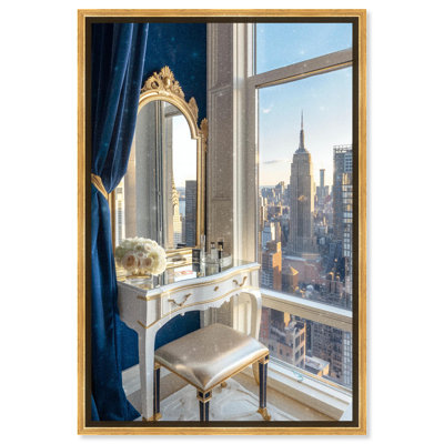 Art de salle de bain bleu New York Trendy par Notoriart