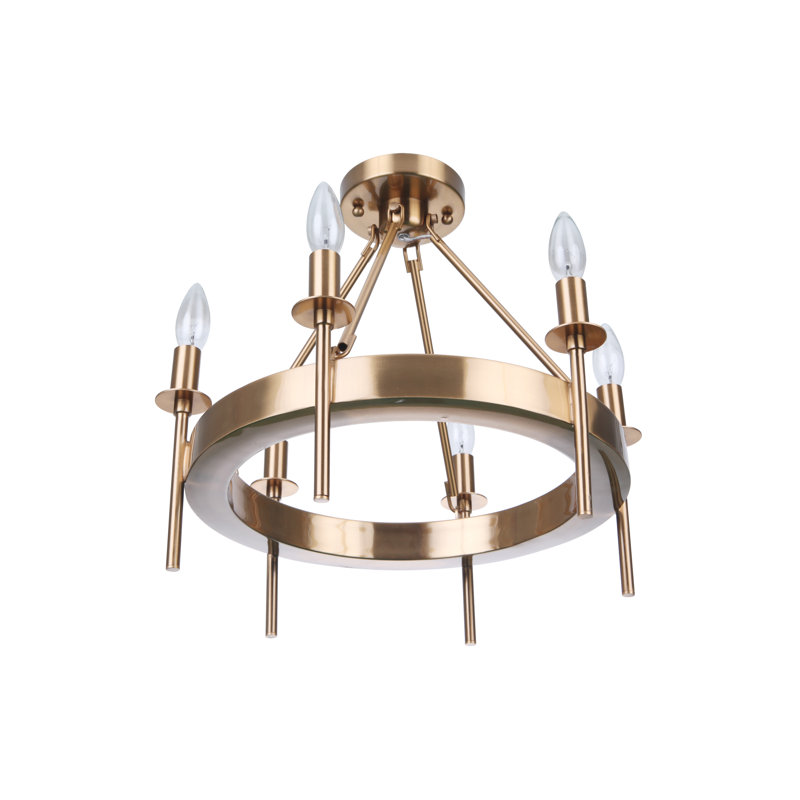 Anargyros Semi Flush Mount, Brass