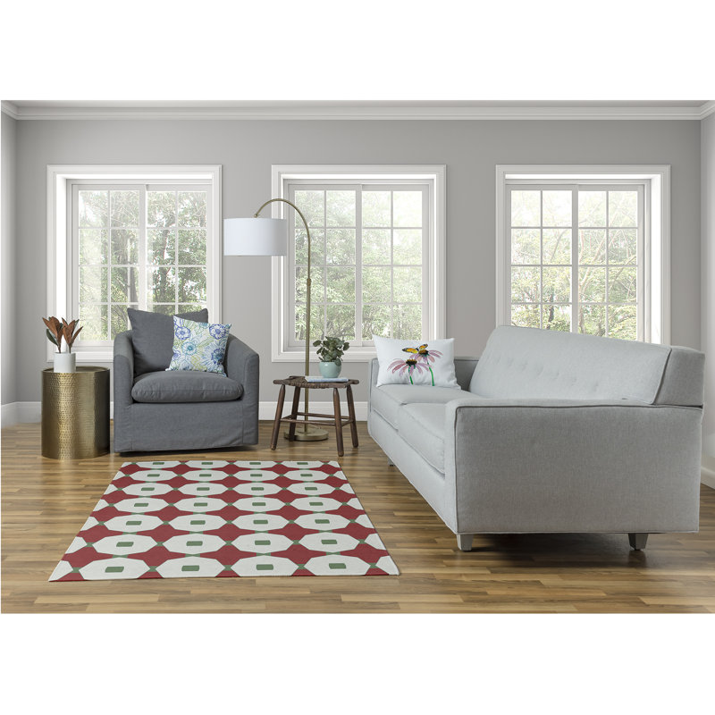 Tapis en chenille à boutons, Rectangle 4 pi x 6 pi