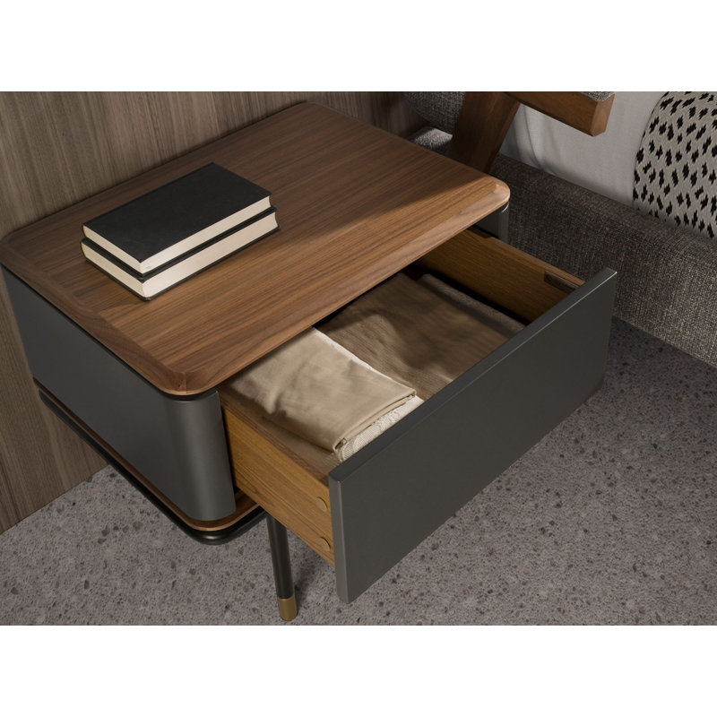 60cm W Manufactured Wood Bedside Table