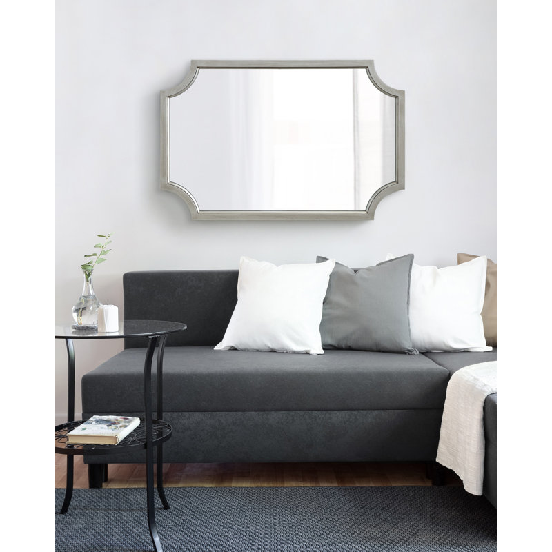Miroir d'appoint Mertztown Glam, 36 po x 24 po, Argent