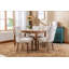 Ensemble de chaises de salle à manger rembourrées en velours luxueux avec dossier haut et rivets décoratifs, pieds en bois massif-583979014-583979022