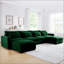 Canapé 4 places avec 2 repose-pieds et 4 coussins de taille-474205617