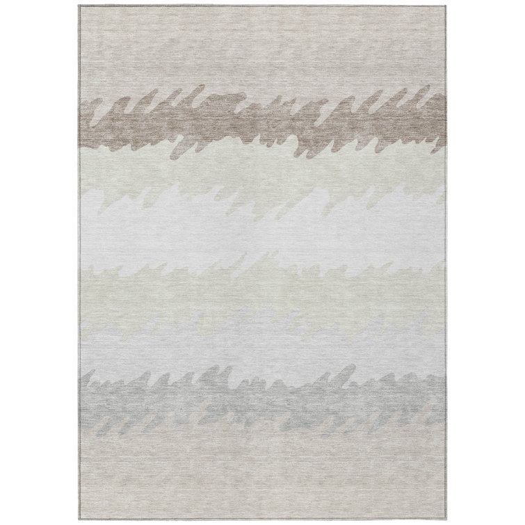 Neysa Washable Striped Indoor / Outdoor Rug