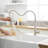 Kitchen Faucet With Pull Out In Brushed Nickel - 360 Degree Rotatable Spout Stainless Steel Spray Head Modern And Functional Design-702768929