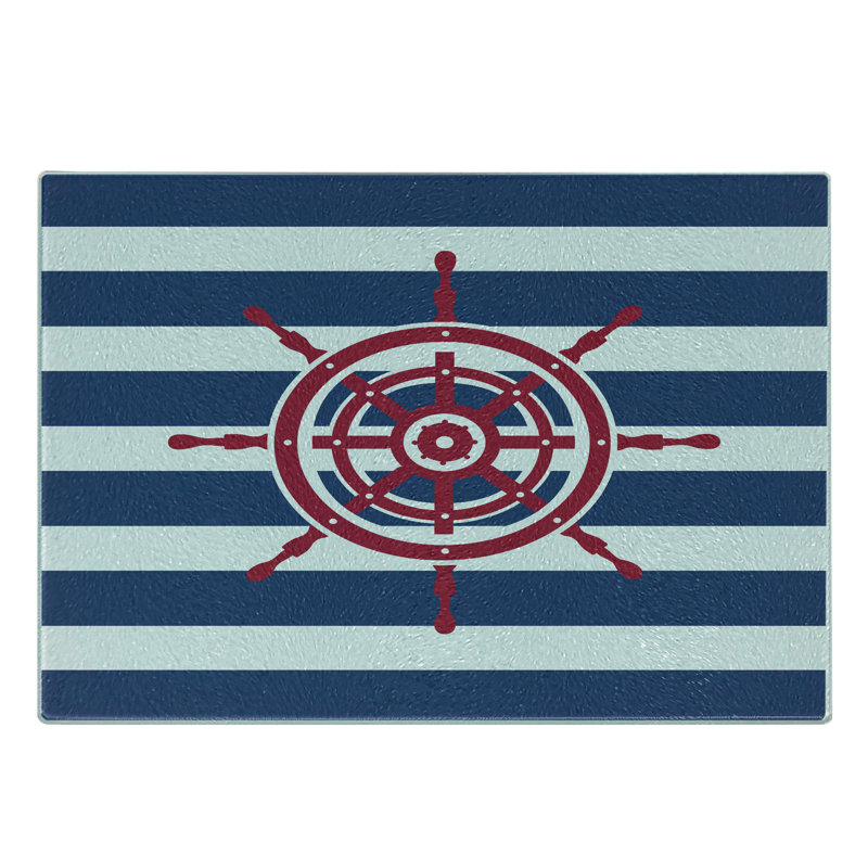 Planche à découper en verre trempé Ambesonne Nautical