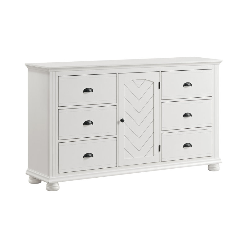 Luro King 5PC Bedroom Set In White, King, 5 Pcs: Bed, Dresser, Chest, 2 Nightstands