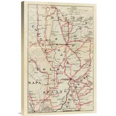 " California - Colusa, Yolo, Napa, Butte, Yuba, Sutter, Solano, And Sacramento Counties, 1896 "
