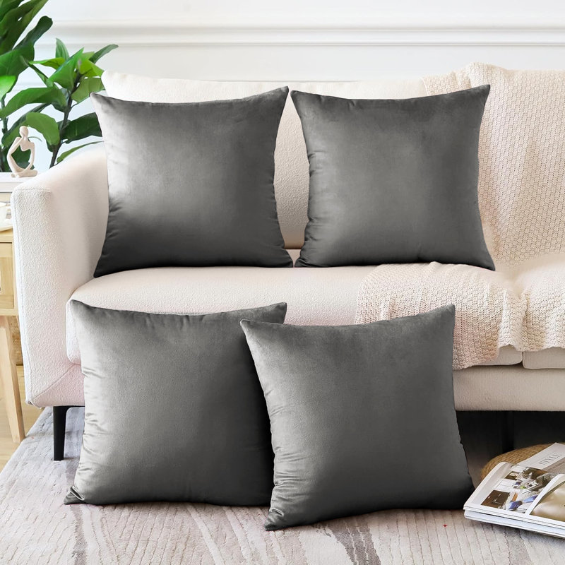 Square Scatter Cushion Cushion Cover, Grey