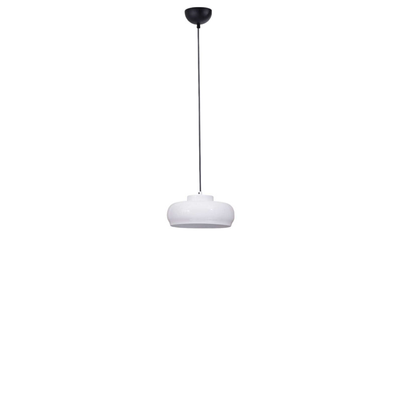 Lustre, H 27,51 po x l 9,83 po x P 9,83 po, Blanc/Noir