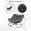 Chaise berçante en acier avec coussin-206512340