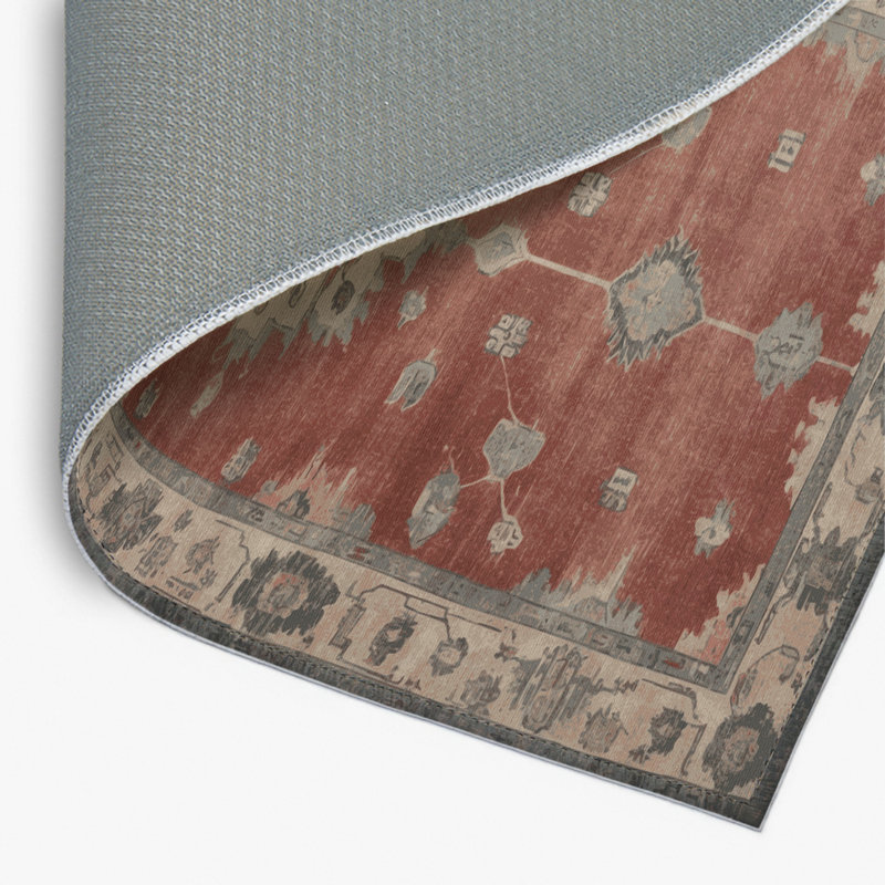 Tapis intérieur et extérieur brun Overdyed, Rectangulaire 2 pi x 3 pi