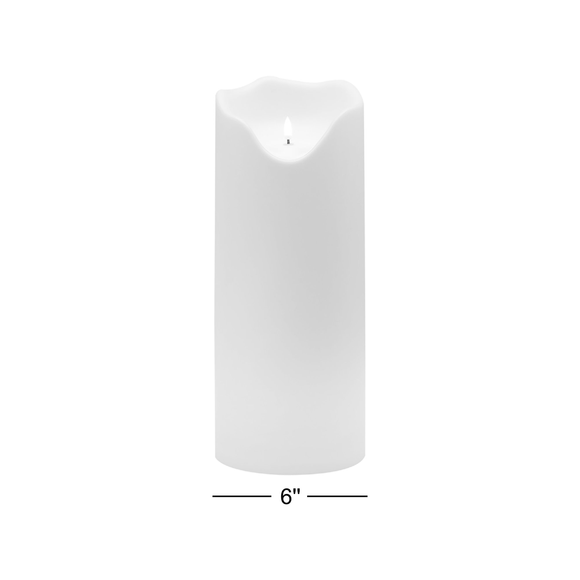 Large White Flameless Outdoor Candle, Large 