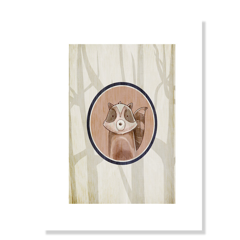 Forest Animals 1' Paper Print, 16" H x 12" W x 1" D, Paper