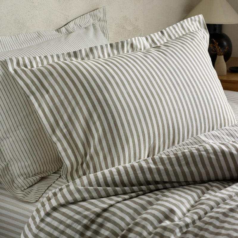Sufiyah 100% Cotton Machine Woven Pillow Case, Brown