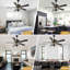 Ventilateurs de plafond 52 po en cristal moderne avec lumières et télécommande, ventilateur de plafond réversible à 5 pales à moteur à courant continu, ventilateur de lustre noir pour chambre à coucher-370160348