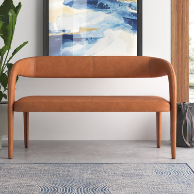 Aurich Vegan Leather Upholstered Bench
