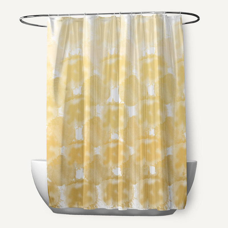 Rideau de douche simple, Jaune