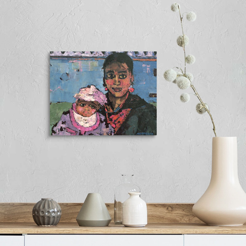 Reproduction d'art sur toile tendue, "Espagnole mère Anna Kostenko", Toile tendue, H 11 po x l 14 po x P 1,25 po