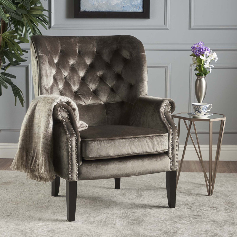 CHAISE DE CLUB MODERNE, Gris
