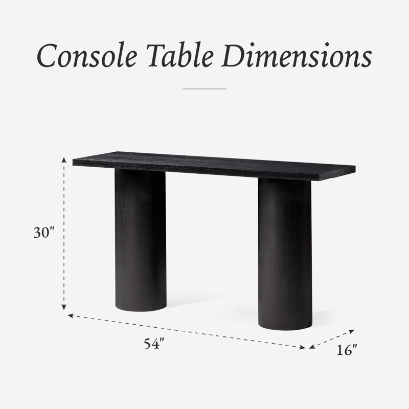 Maven Lane Lana Contemporary Wooden Console Table, Refined Black
