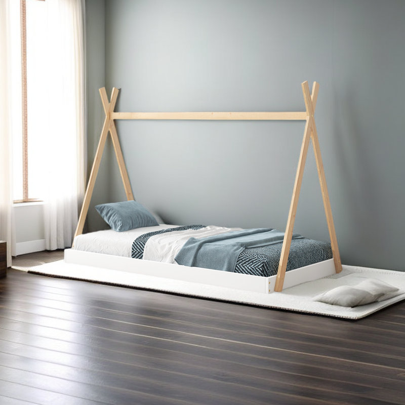 Oahu Standard Bed, White/Natural