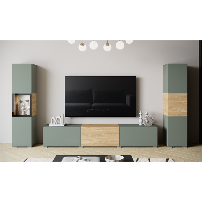 Chaely Unfinished Entertainment Centre for TVs up to 78" with Fireplace Included